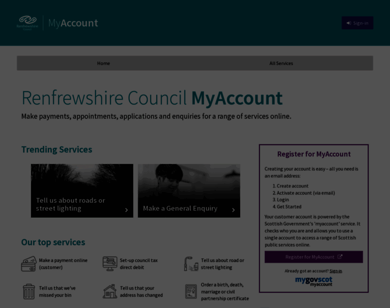Myaccount.renfrewshire.gov.uk thumbnail