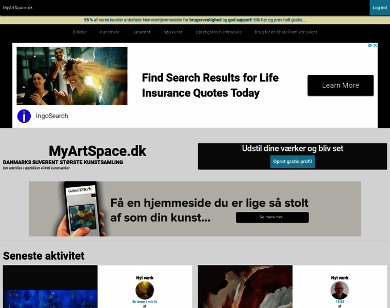 Myartspace.dk thumbnail