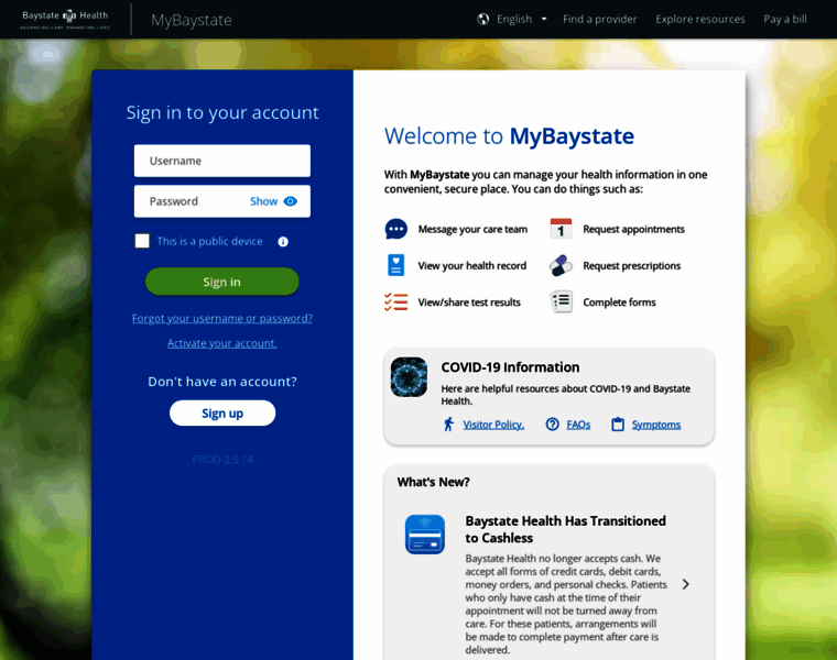 Mybaystate.baystatehealth.org thumbnail