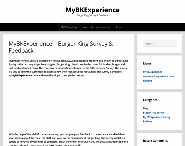 Mybkexperience.us thumbnail