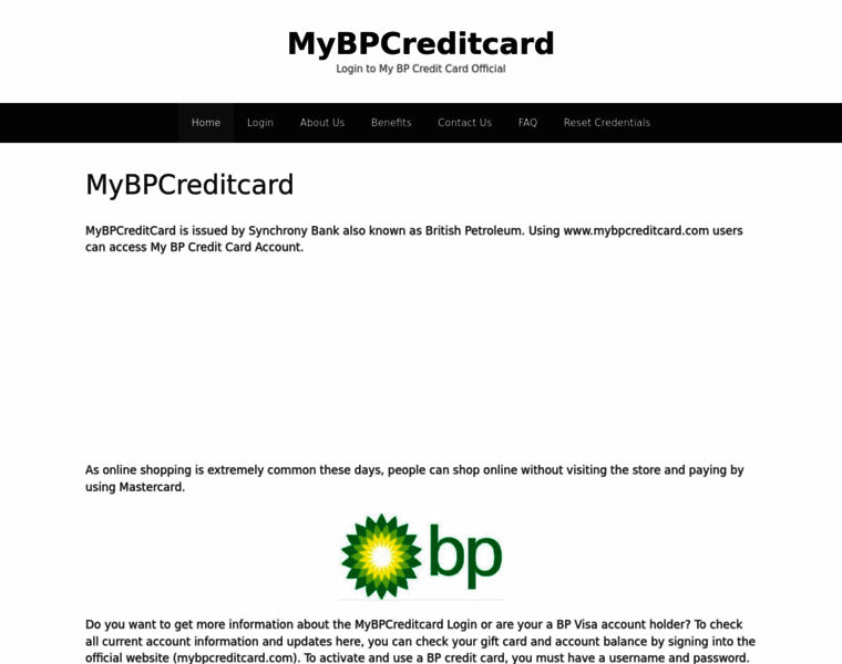 Mybpcreditcard.run thumbnail