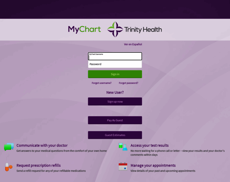 Mychart.trinity-health.org thumbnail