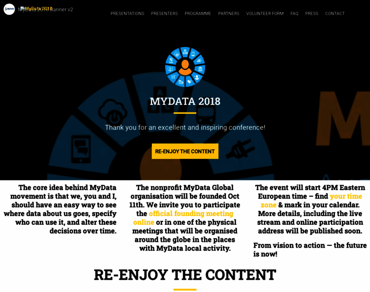 Mydata2018.org thumbnail