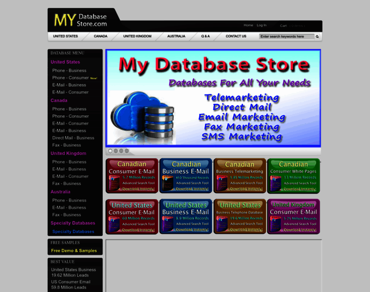Mydatabasestore.com thumbnail