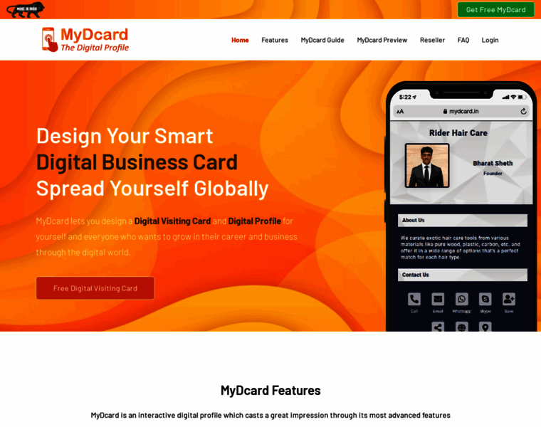 Mydcard.in thumbnail