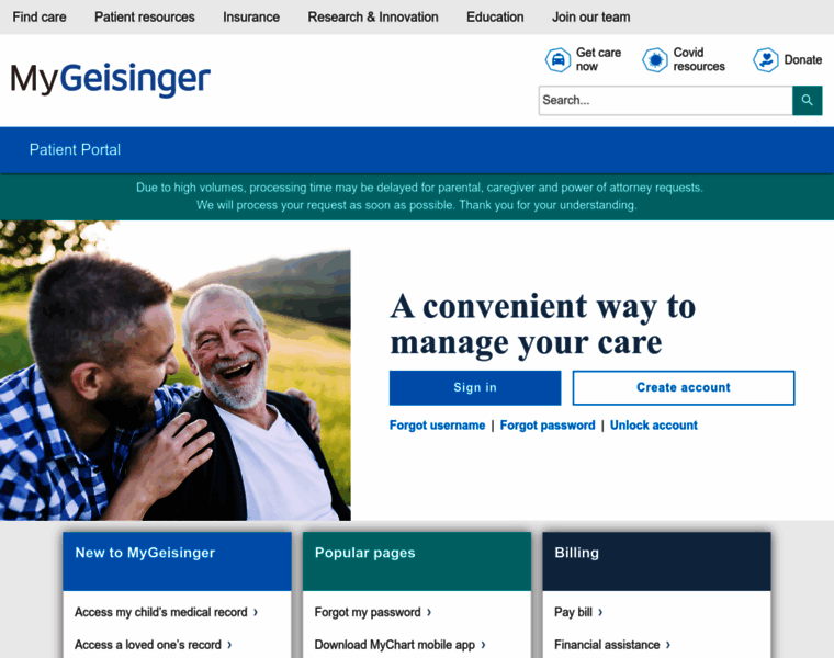 mygeisinger.geisinger.org at WI. MyGeisinger – Patient Portal | Geisinger