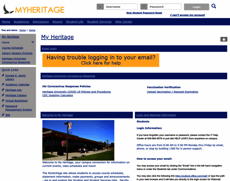 Myheritage.heritage.edu thumbnail