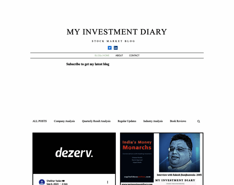 Myinvestmentdiary.com thumbnail