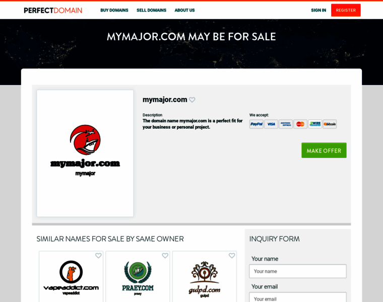 Mymajor.com thumbnail