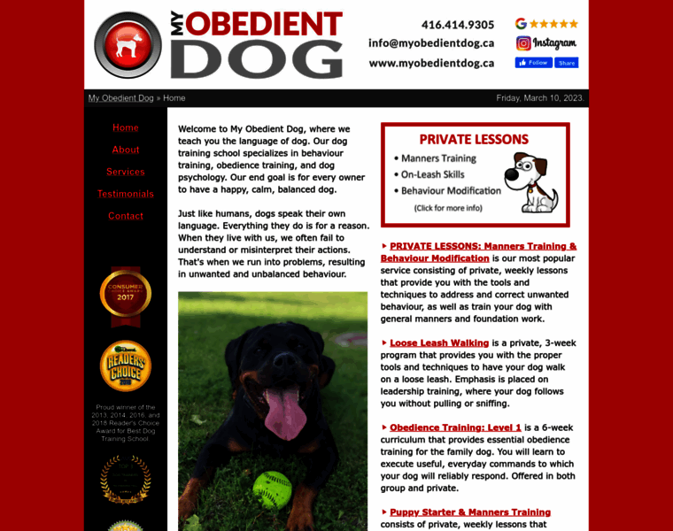 Myobedientdog.ca thumbnail