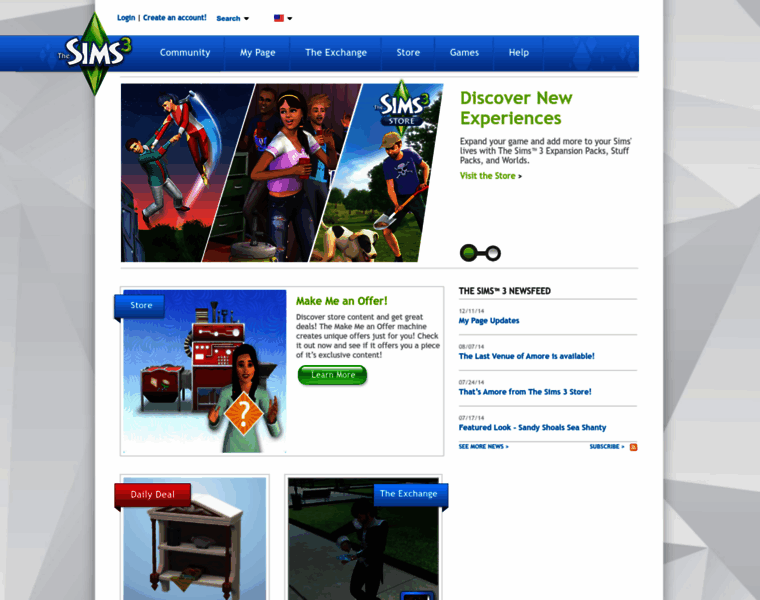 Mypage.thesims3.com thumbnail