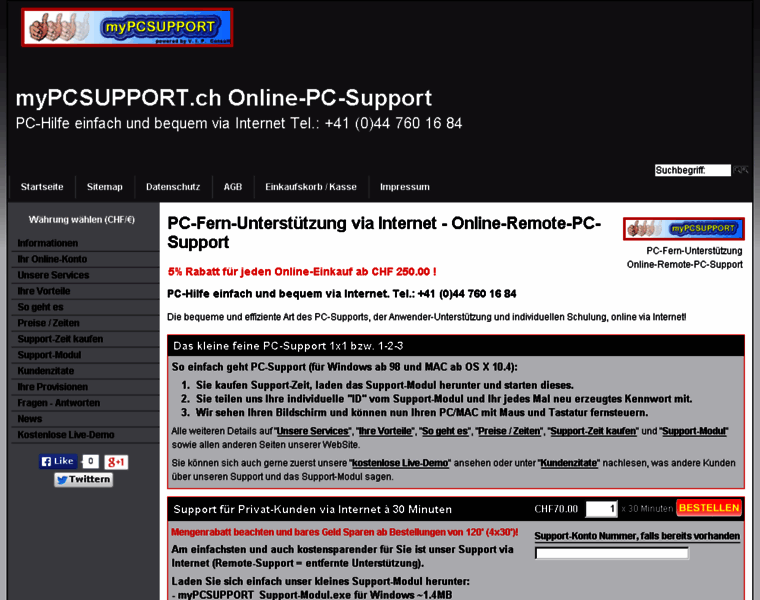 Mypcsupport.ch thumbnail