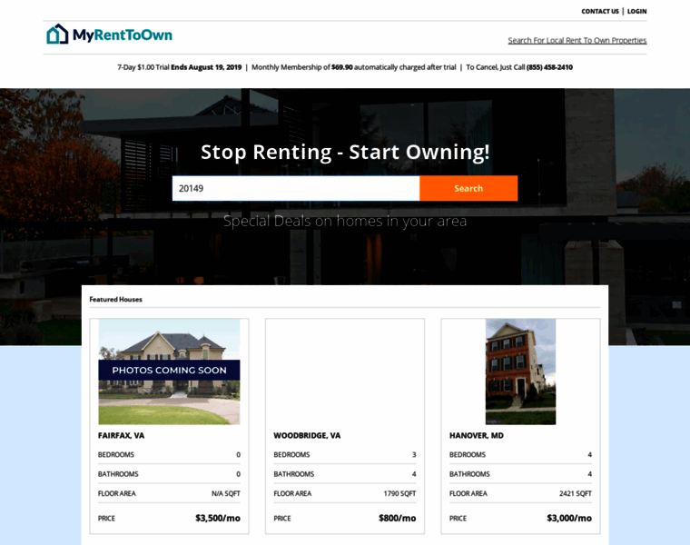 Myrenttoown.com thumbnail