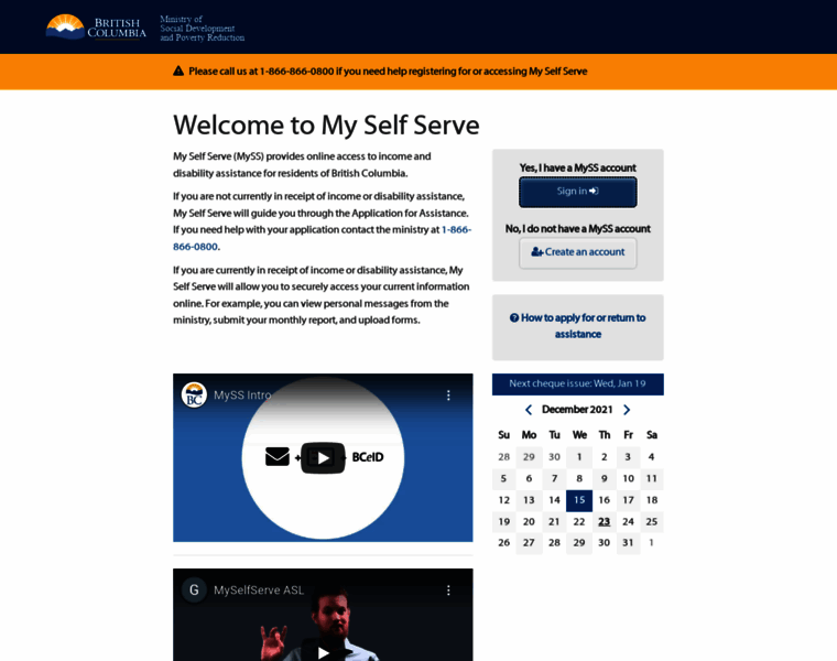Myselfserve.gov.bc.ca thumbnail