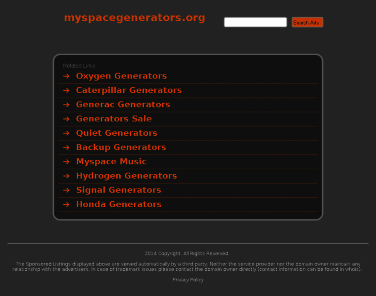 Myspacegenerators.org thumbnail