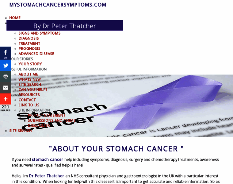 Mystomachcancersymptoms.com thumbnail