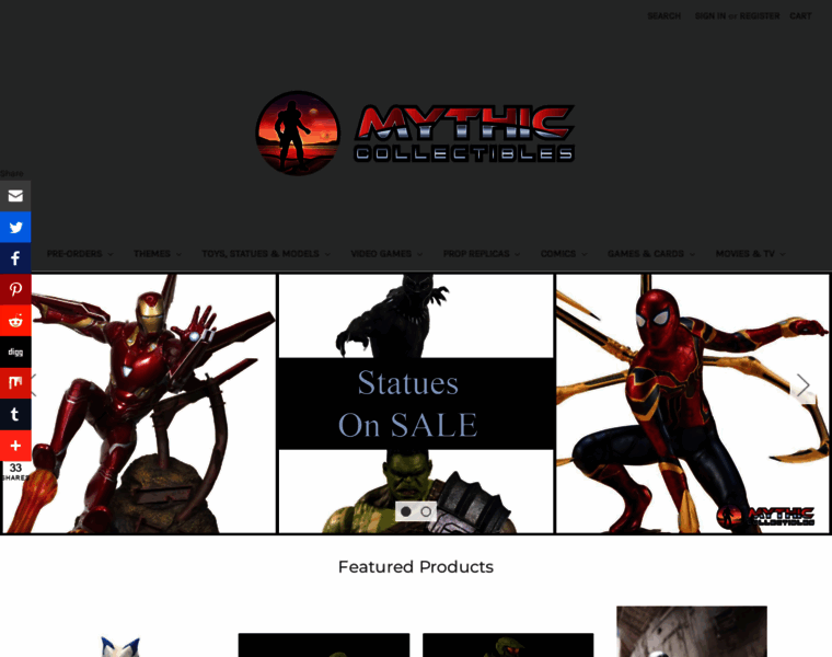 Mythiccollectibles.com thumbnail