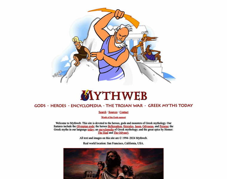 Mythweb.com thumbnail
