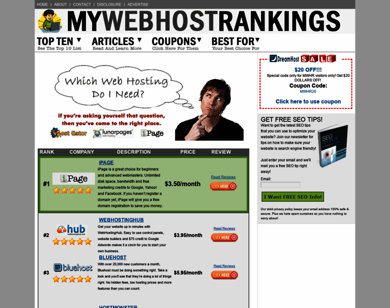 Mywebhostrankings.com thumbnail