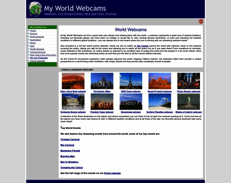 Myworldwebcams.com thumbnail