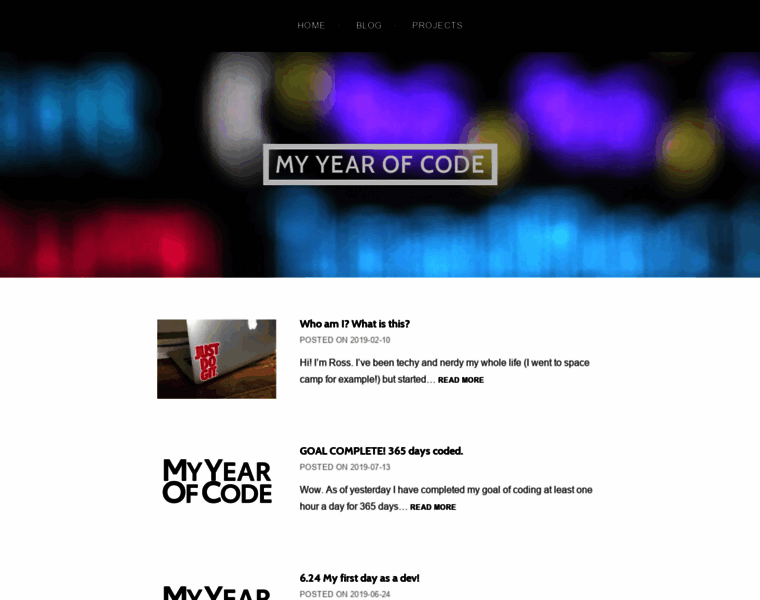 Myyearofcode.com thumbnail