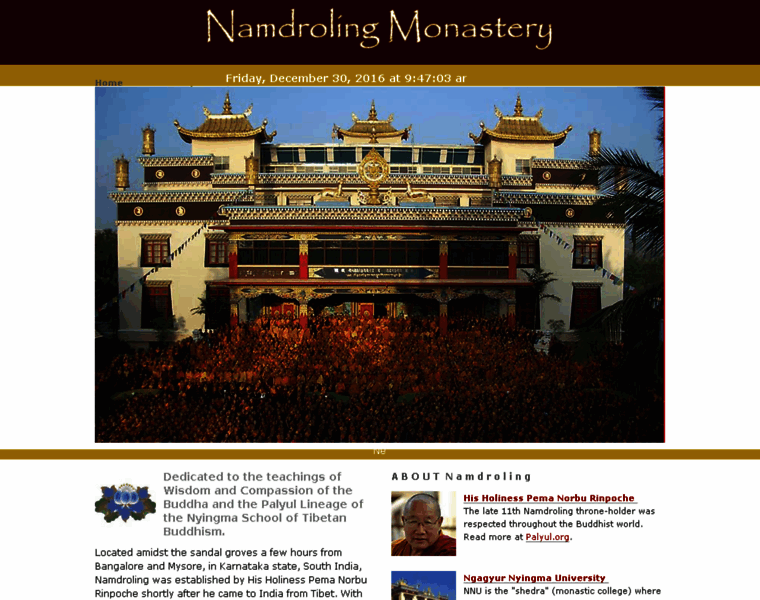 Namdroling.org thumbnail