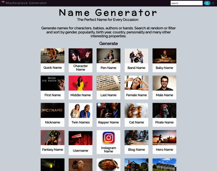 Name-generator.org.uk thumbnail