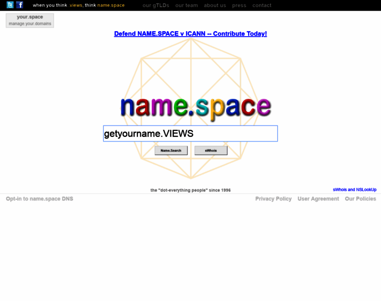 Name-space.com thumbnail