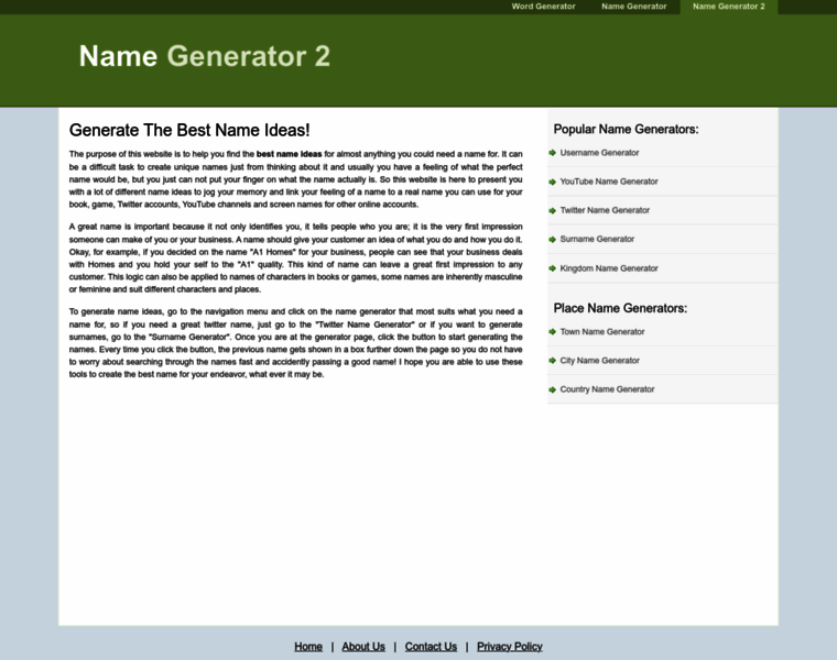 Namegenerator2.com thumbnail
