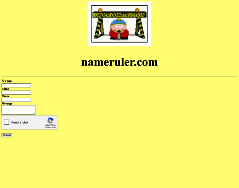 Nameruler.com thumbnail