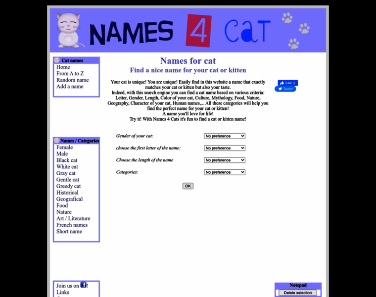 Names-4-cat.com thumbnail Names-4-cat.com thumbnail