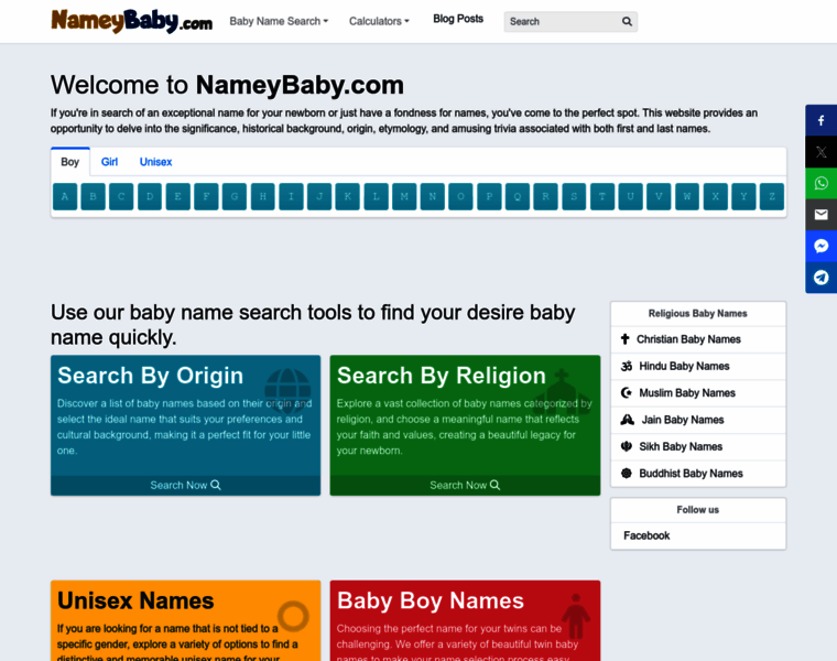 Nameybaby.com thumbnail