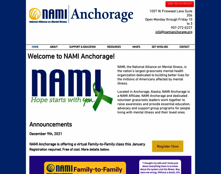 Namianchorage.org thumbnail