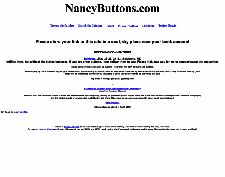 Nancybuttons.com thumbnail