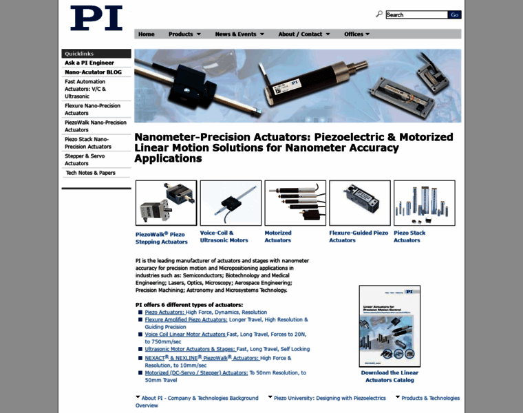 Nanoactuators.com thumbnail