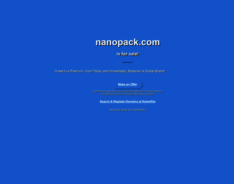 Nanopack.com thumbnail