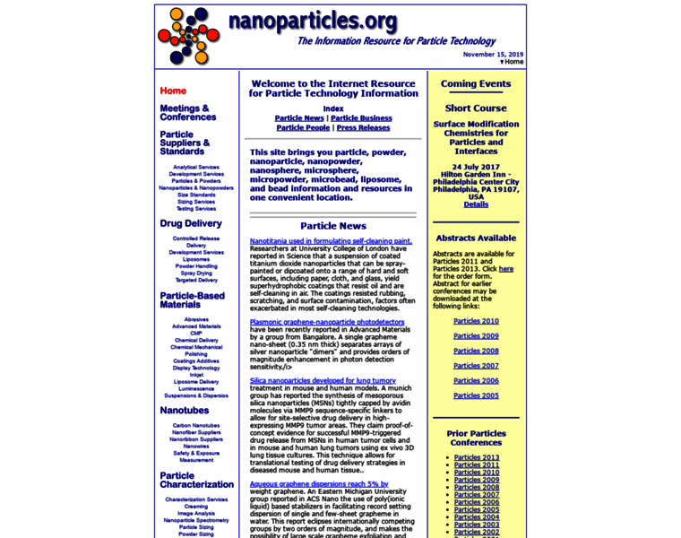Nanoparticles.org thumbnail