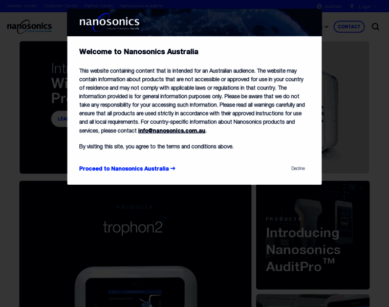 Nanosonics.com.au thumbnail