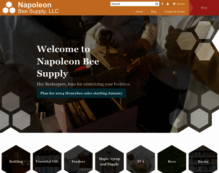 Napoleonbeesupply.com thumbnail