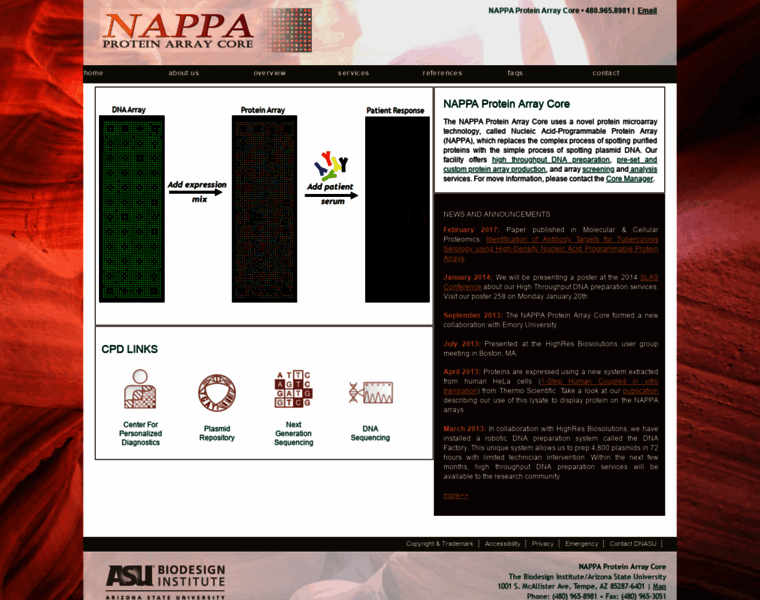 Nappaproteinarray.org thumbnail