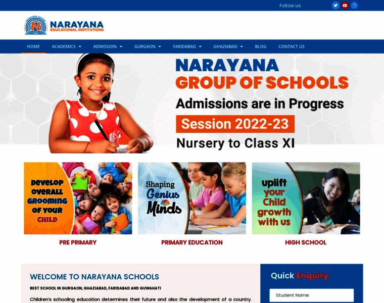 Narayanaschools.org thumbnail