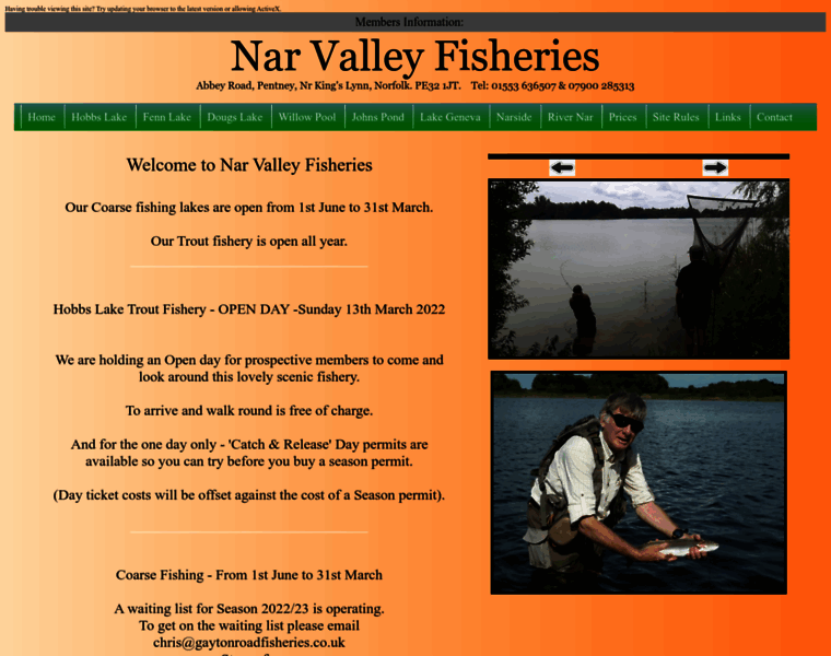 Narvalleyfisheries.co.uk thumbnail