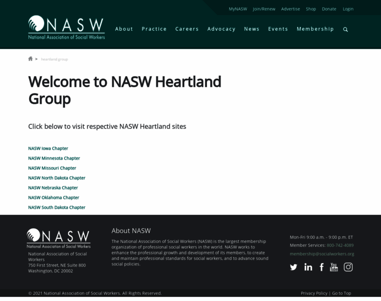 Nasw-heartland.org thumbnail