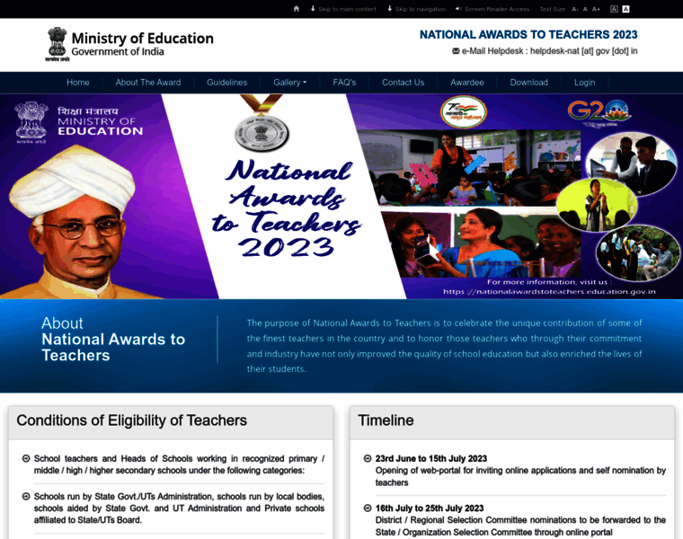 Nationalawardstoteachers.education.gov.in thumbnail