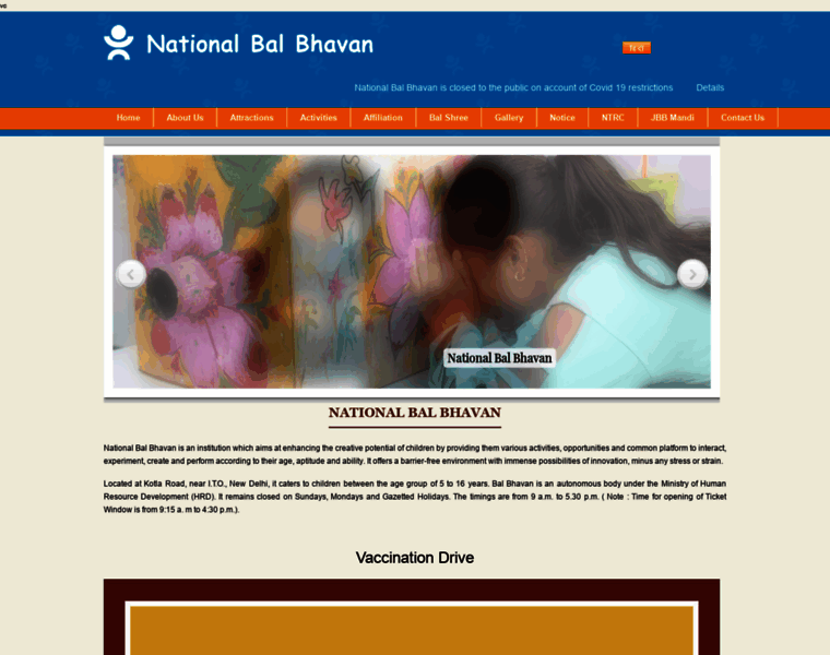 Nationalbalbhavan.nic.in thumbnail