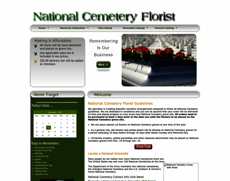 Nationalcemeteryflorist.org thumbnail