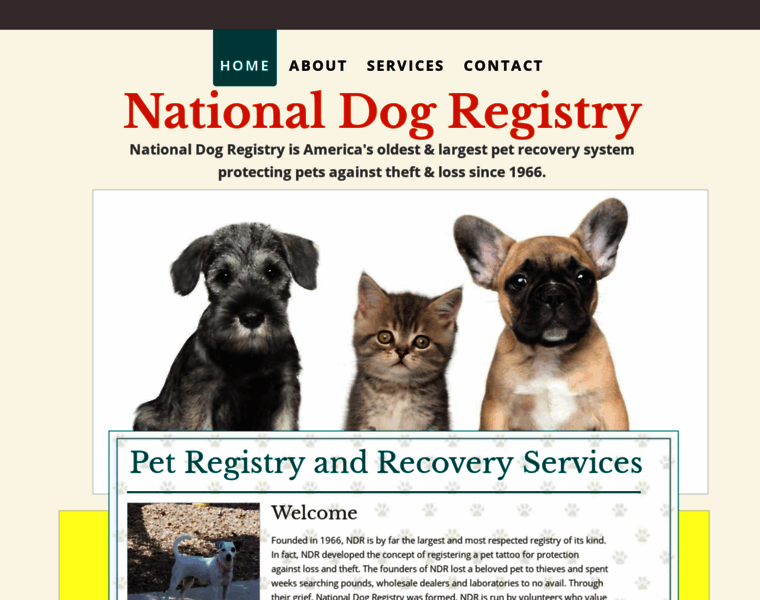 Nationaldogregistry.com thumbnail