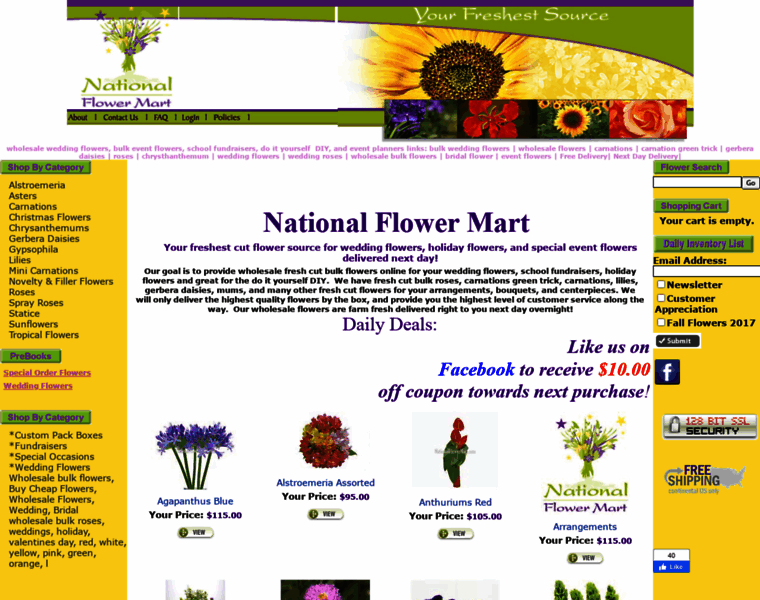 Nationalflowermart.com thumbnail