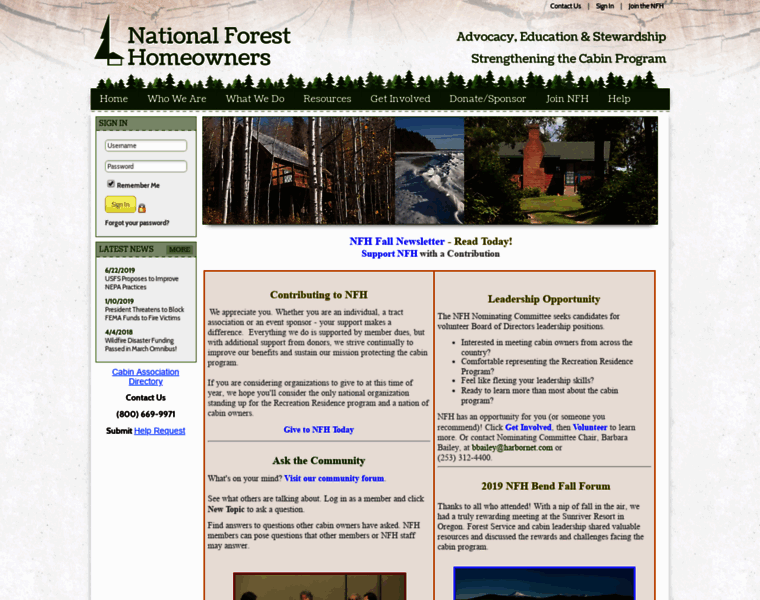 Nationalforesthomeowners.org thumbnail