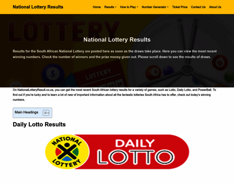 Nationallotteryresult.co.za thumbnail